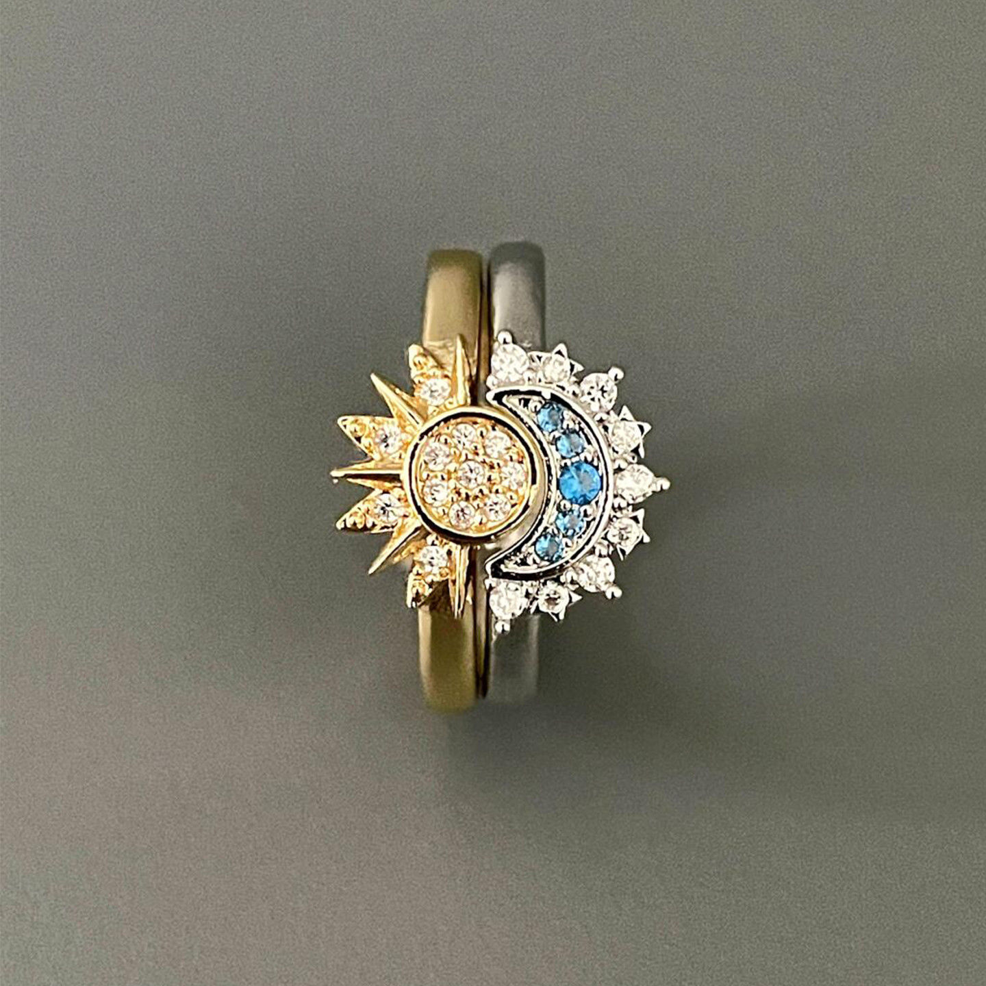 Vintage Vintage | Sun and the Moon Sun and Moon Ring Couple Best Friend High-End Ring