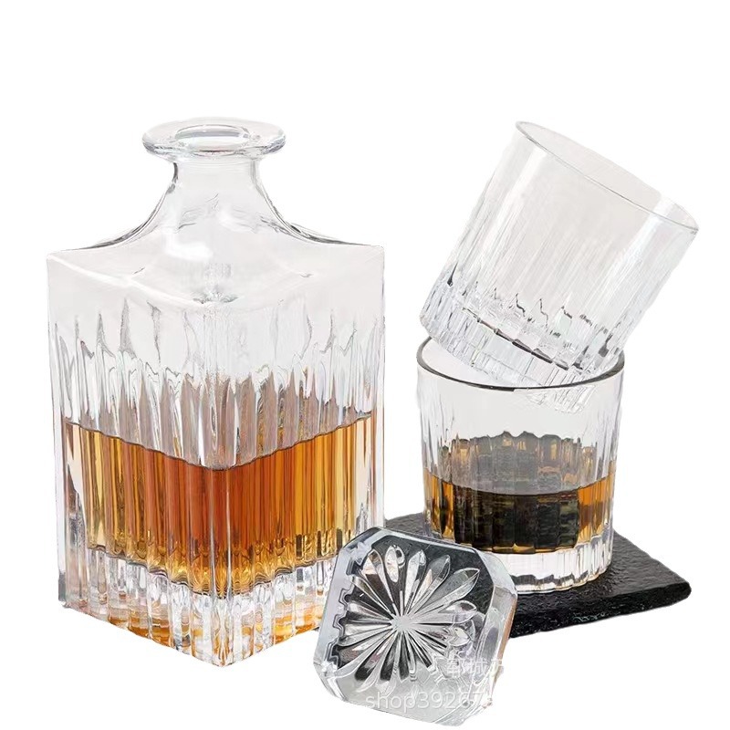 700ml平口手工精磨水晶玻璃酒樽