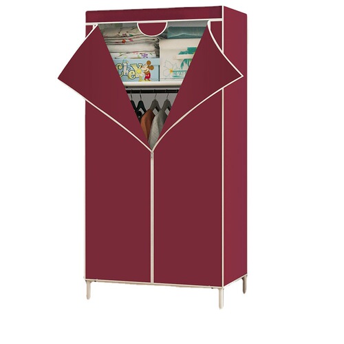 Carefully selected simple wardrobe home bedroom storage wardrobe hanging wardrobe reinforced combination modern simple cloth wardrobe