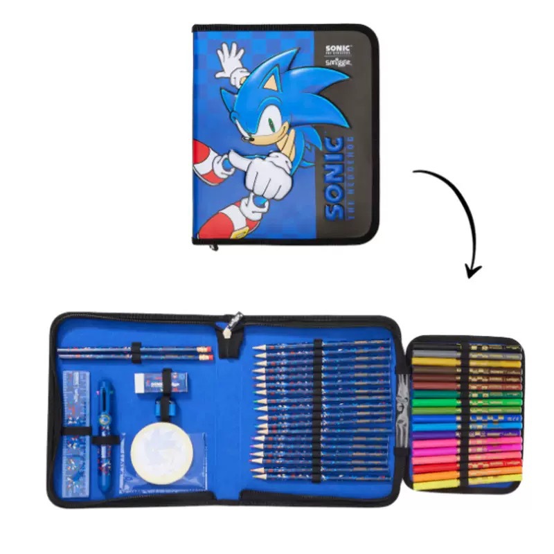 Australia Smiggle mochila escolar para niños Sonic gran mochila de dibujos animados de Sonic mochila de gran capacidad para hombres y mujeres