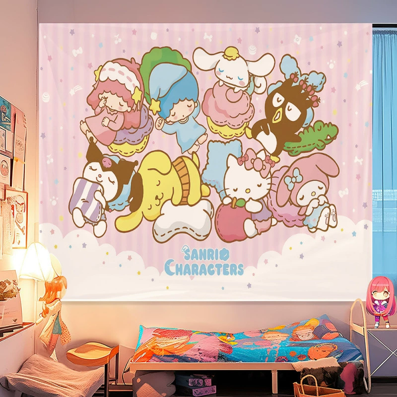 Постельное полотно Санрио Мели для стены hellokitty аренда дома декоративная тёплая романтическая подложка настенное полотнище
