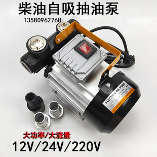 Diesel Pump 12V24V220V Oil Pump Electric Self-Priming Pump Gear Pump Hydraulic Oil Large Flow Refueling Machine Oil Pump