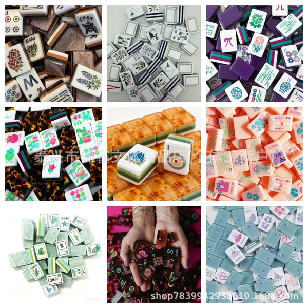 In-Stock Multi-Specification American Mahjong for Home Entertainment, Hand-Crafted Mahjong, High-End Crystal Acrylic Mahjong, Direct Sales from the Manufacturer