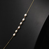 Organic pendant from pearl, silver needle, universal necklace, small sweater, silver 925 sample, wholesale