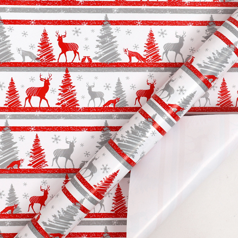 Transfronterizos para el papel de embalaje de regalos de Navidad de gran tamaño de alto nivel al por mayor