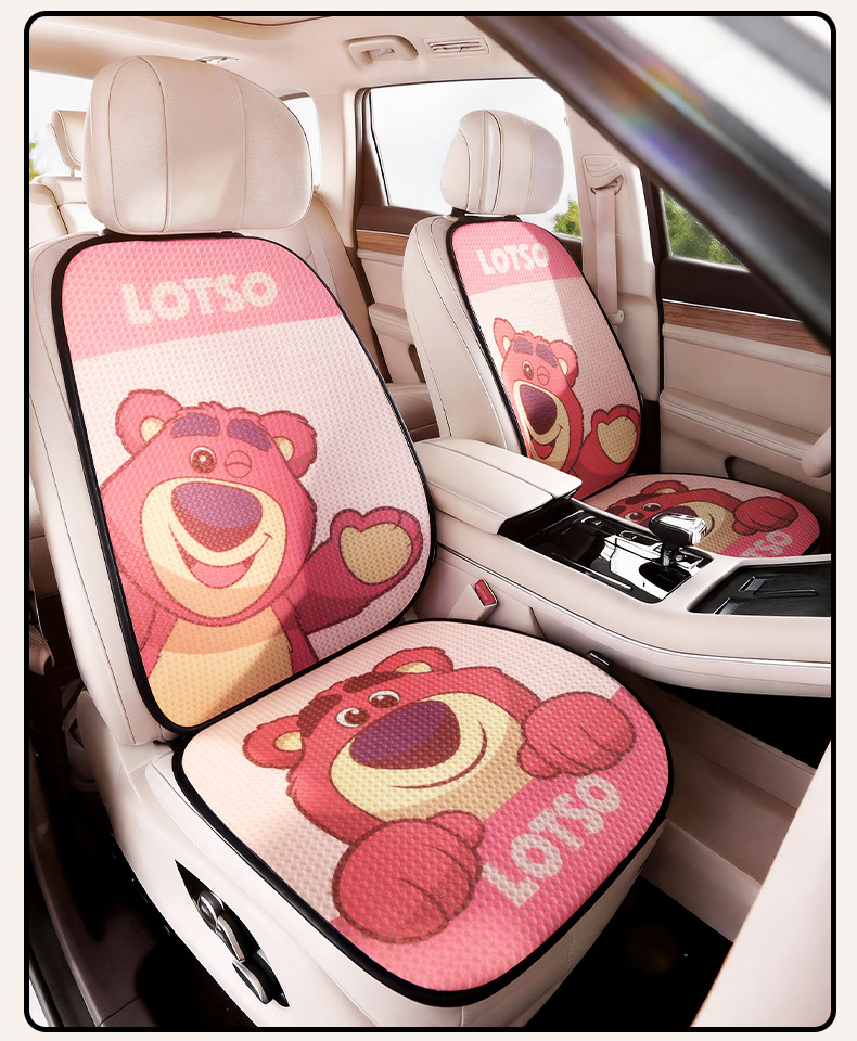 Disney Winnie the Pooh Cute Car Seat Cushion for Women, Single Piece Rear Seat, Universal for All Seasons, Breathable Seat Cover