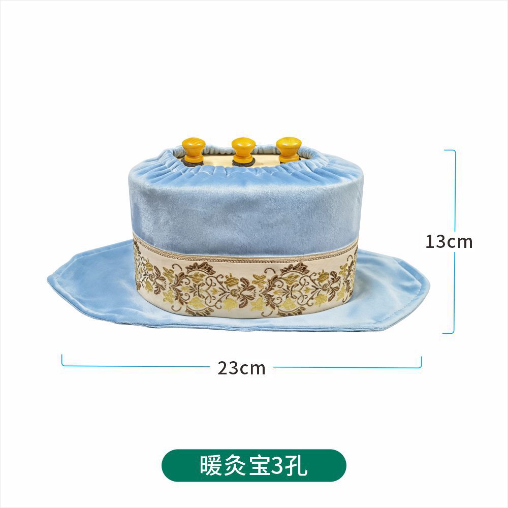 Wooden Moxibustion Box Smokeless Warming Device Adjustable Vent for Waist and Abdomen Care in use