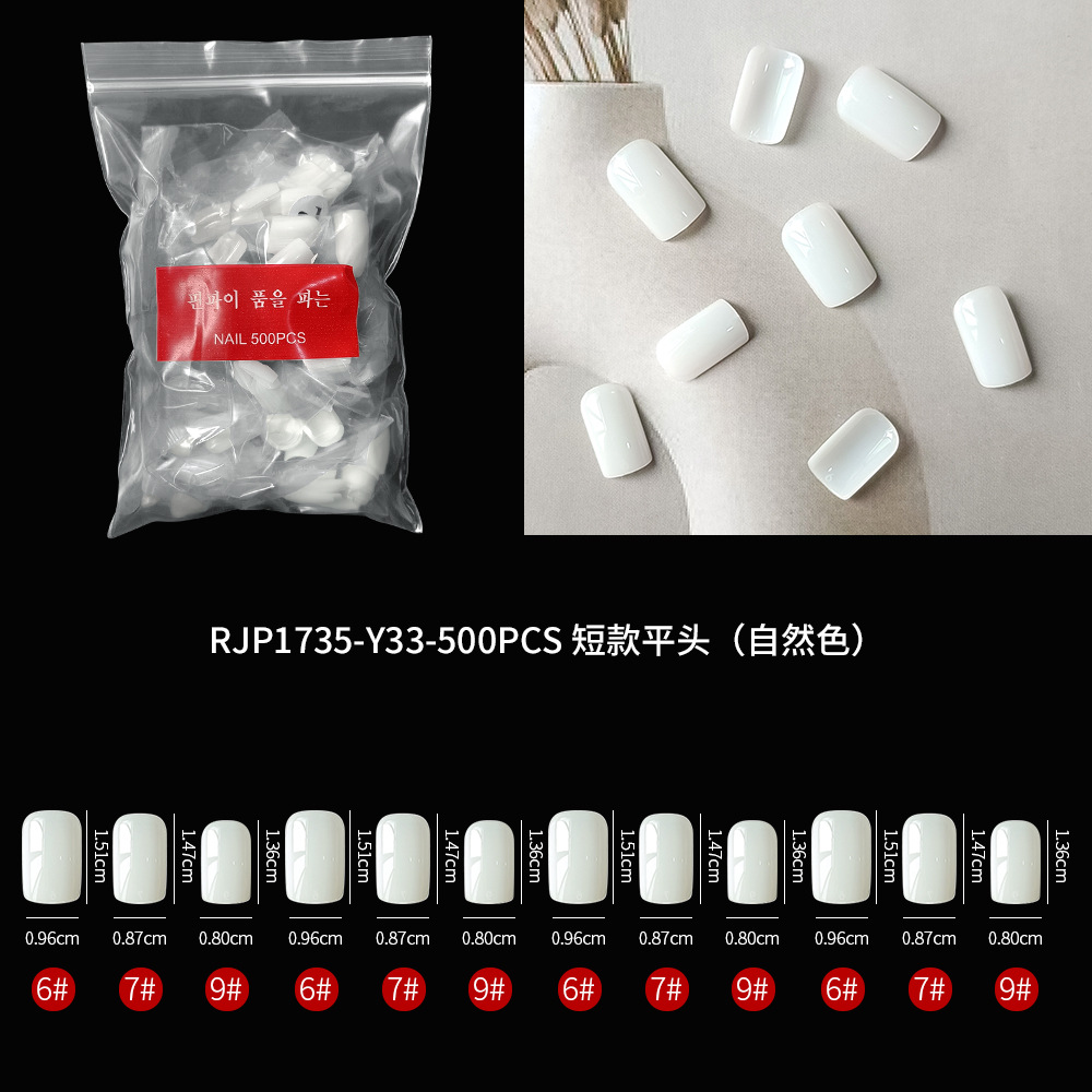 500 piezas de puntas de uñas blancas en una bolsa, varios estilos de uñas suaves sin pliegues, puntas de uñas transparentes, puntas de uñas especiales para uñas postizas. image 20