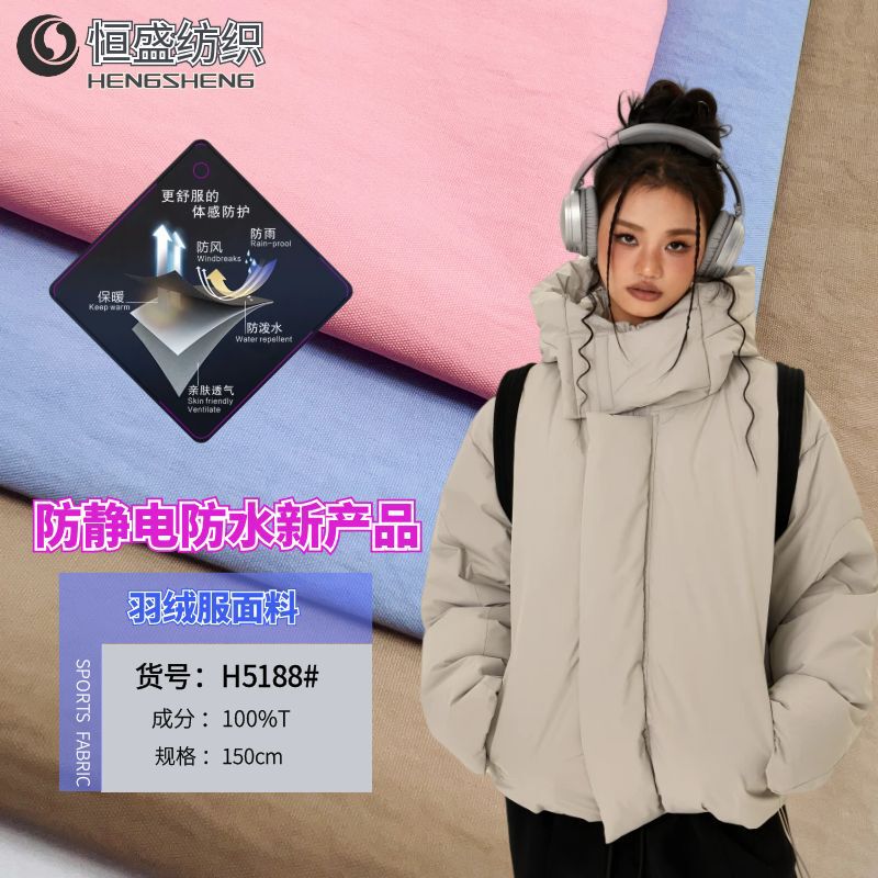Fashionable Skirt Suit Fabric Waterproof and Silent Trendyy Windbreaker Fabric Cotton Film down Jacket Fabric