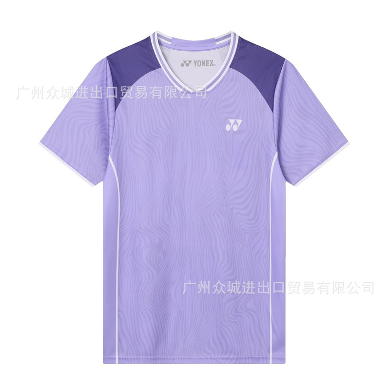 夏の新型バドミントン服の大きい試合服の半袖の男女の同項の速乾の上着の子供の訓練服の運動服の印字|undefined