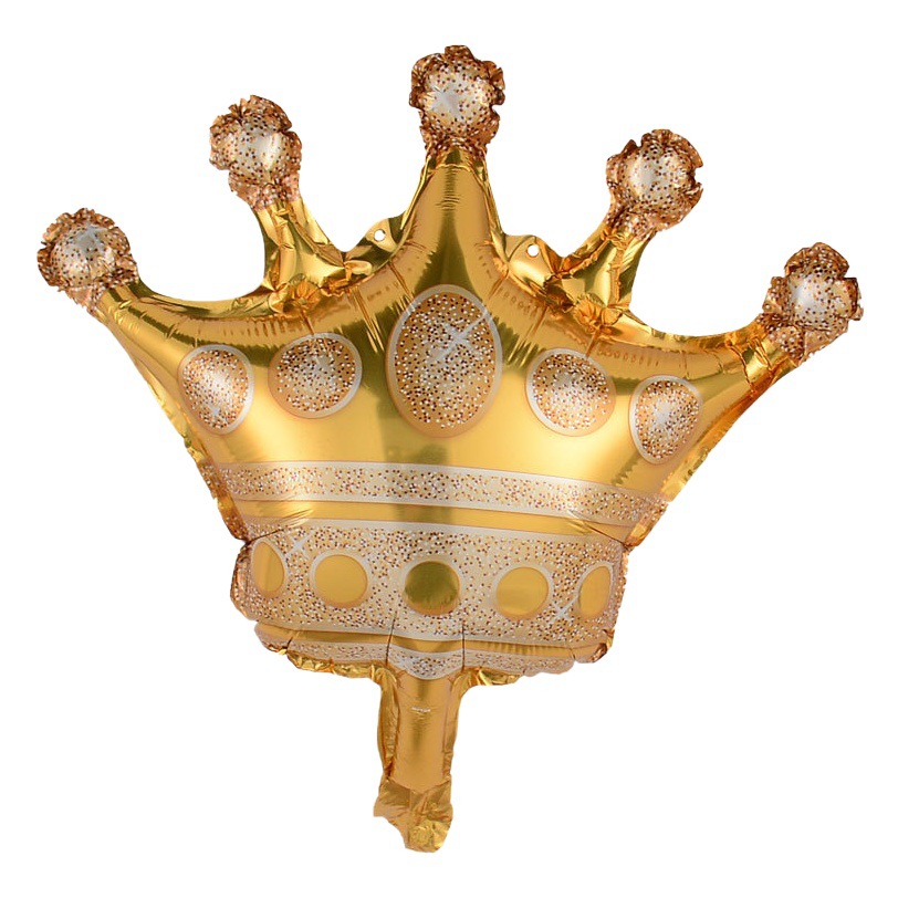 Transfronterizo mini corona de oro globo de aluminio pequeño tamaño Rosa corona de oro globo fiesta de cumpleaños decoración de la boda