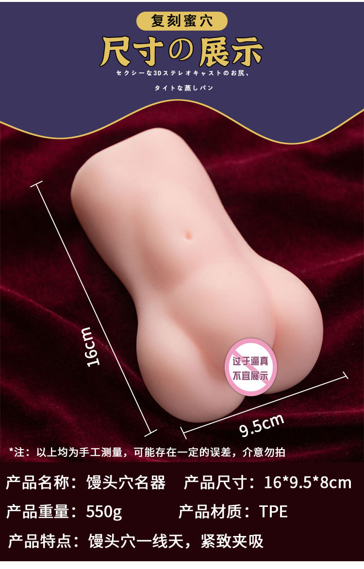 Half-Body Male Masturbator with Realistic TPE Entry, 560g Manual Stroker — detail image 4