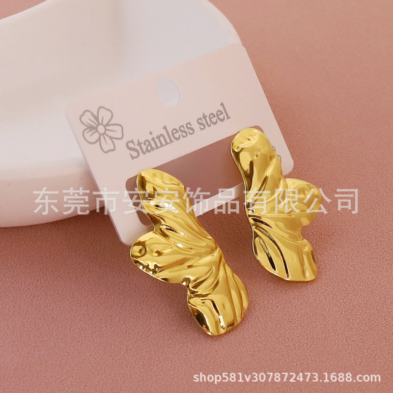复古法式经典图案爱心耳钉约会礼物优雅轻奢高级感简约钛钢饰品女|undefined