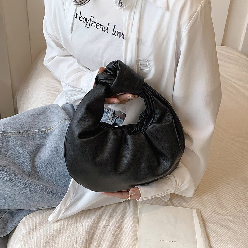 Korean Style Fashion Crescent Bag 2026 Spring New Arrival Cross-Border Textured Soft Leather Women's Handbag Minimalist Trendy - Thumbnail 2