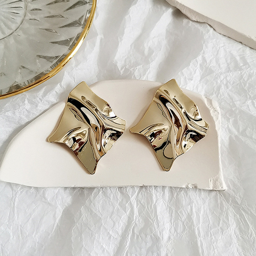 1 Pair Simple Style Irregular Plating Ferroalloy White Gold Plated Gold Plated Ear Cuffs display picture 2