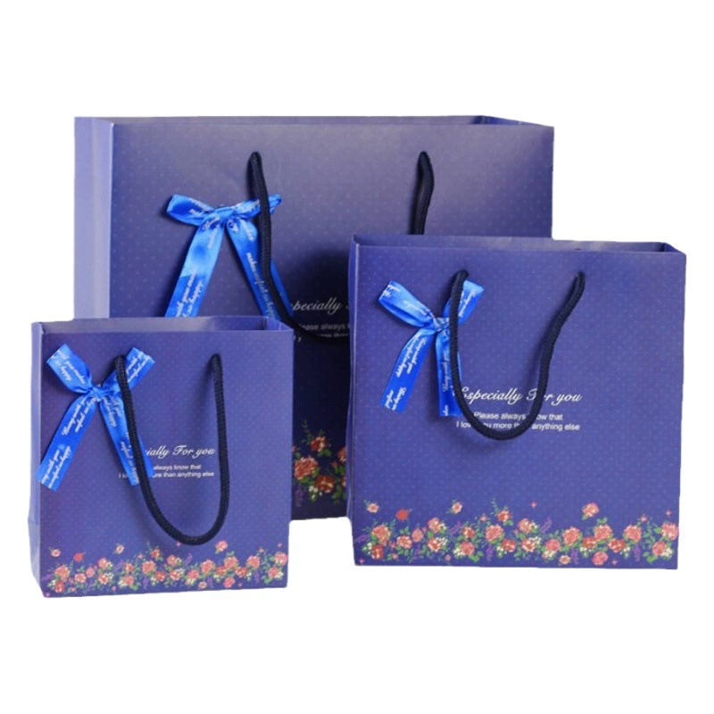 В наличии оптом Модный деловой цветочный Подарочный пакет в горошек подарочный пакет бумажный пакет букет переносной бумажный пакет с принтом набор