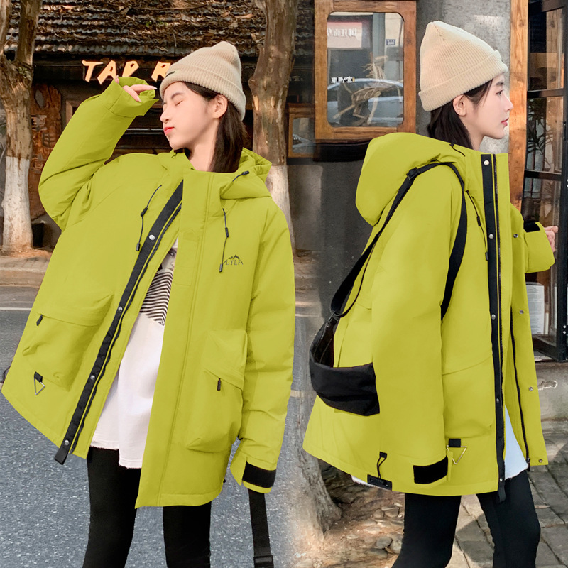 Ropa de algodón al aire libre japonesa marca de invierno pareja gruesa abrigo de vestir de aire neutro suelto ropa de algodón de herramientas casuales