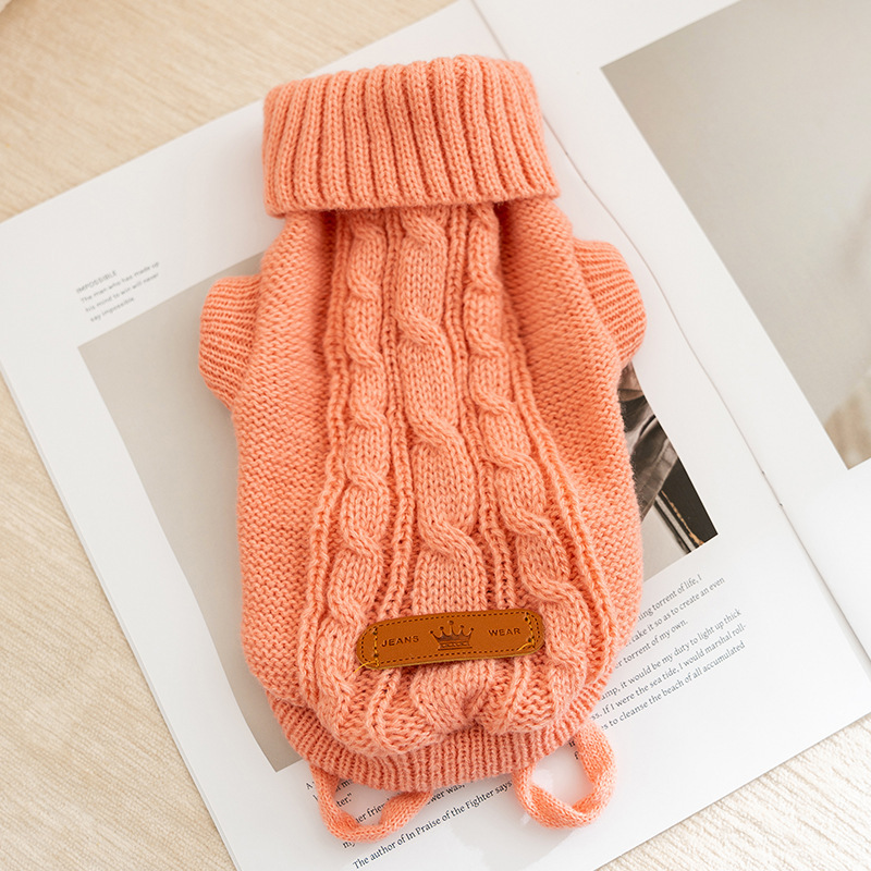 Otoño y invierno perros clásicos simple jersey jersey feline calentamiento grueso Teddy Bear mascota ropa de perro