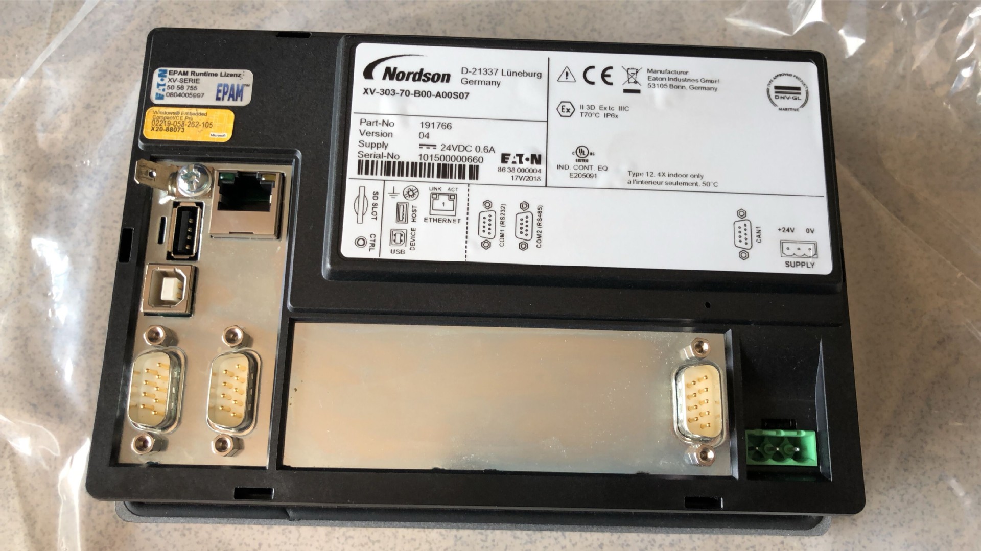 Nordson诺信触摸屏XV-303-70-B00-A00S07、191766 原装现货