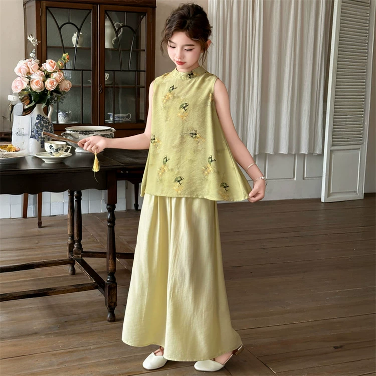 Summer set, summer clothing, Chinese style, western style, for teenagers
