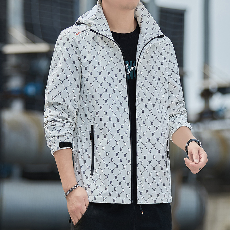 tumn Nuovo Uomo Giacca Tops Outdoor Casual Con Cappuccio Gioventù Abbigliamento Impermeabile_voghion.com