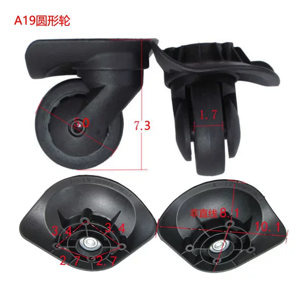Hongri A19 Round Wheels, Suitcase Wheels, Luggage Accessories, Universal Wheels for Travel Suitcases, Can Replace A52