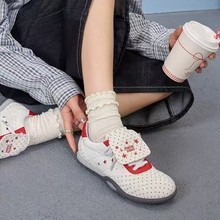 马速主义2025新款波点百搭休闲轻便运动鞋女秋平底板鞋星星小白鞋