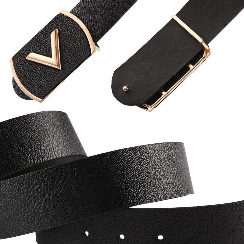 Neue Heiße Verkauf frauen Gürtel frauen Mode Pu Imitation Gürtel Glatte Schnalle Platte Schnalle Lackiert Nadel Schnalle Frauen der Gürtel_voghion.com