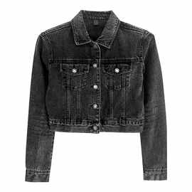 夏秋季新款港味牛仔外套女宽松短款潮流复古水洗冷系时尚女装