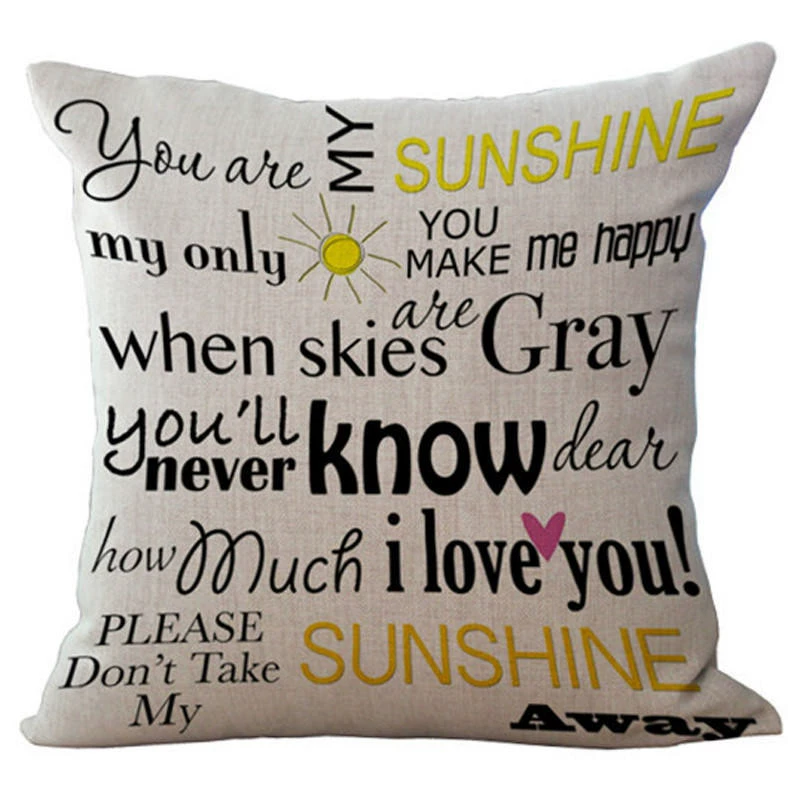 Pillowcase, sofa, chair, back pillow for bed, print