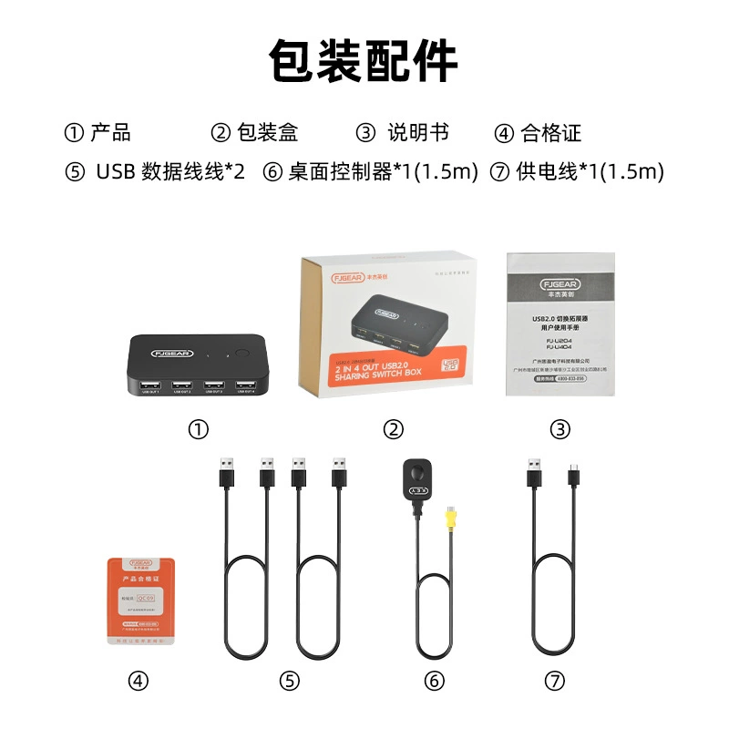 Производитель Фэнци Wholesale USB2 порт переключатель принтера шаринг с контроллером Дистанционное управление