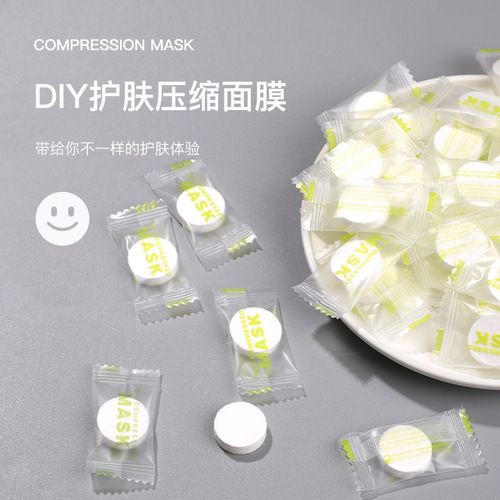 40 pieces, non-woven candy compressed facial mask, thin disposable mask paper, hydrating and natural fit