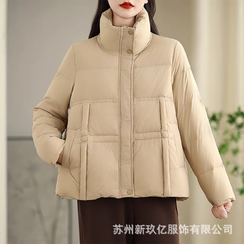 Winter fashionable keep warm solid color down jacket