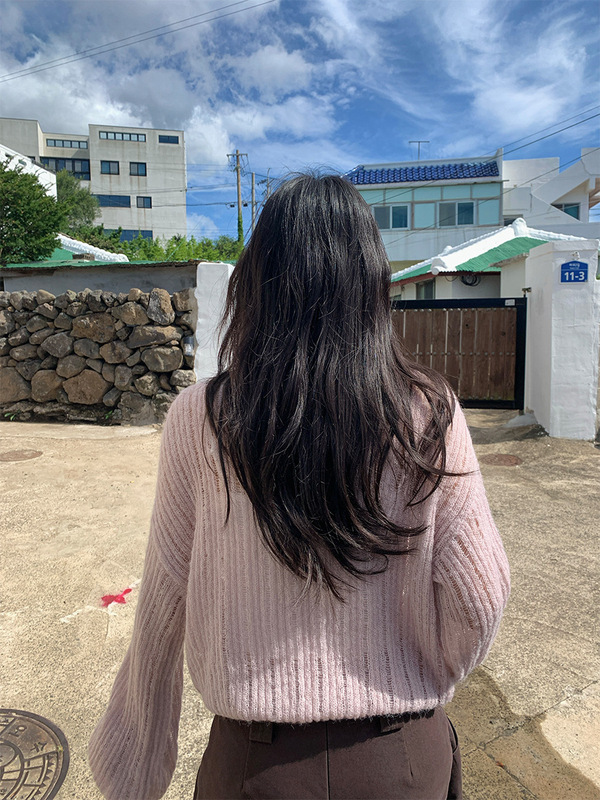 广州黄峥秋韩系慵懒风穿搭镂空防晒罩衫女宽松外搭针织上衣530049|undefined
