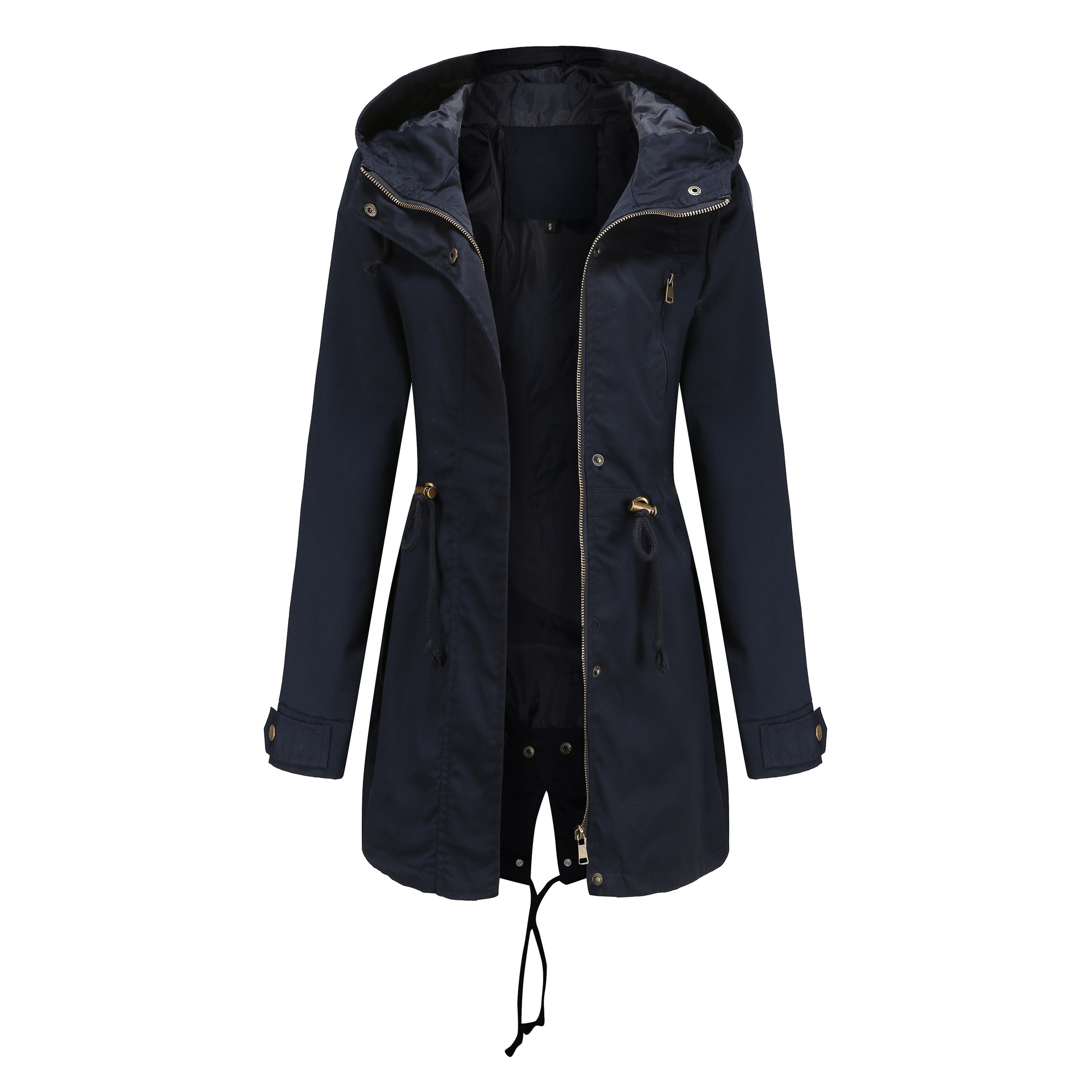 Cappotto casual da donna primaverile e autunnale, abito da donna sottile in tinta unita sciolto_voghion.com