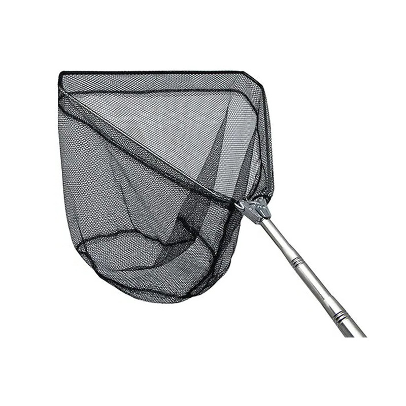 不鏽鋼釣魚抄網全套可伸縮可摺疊網杆撈魚三角頭釣魚網兜漁具批發