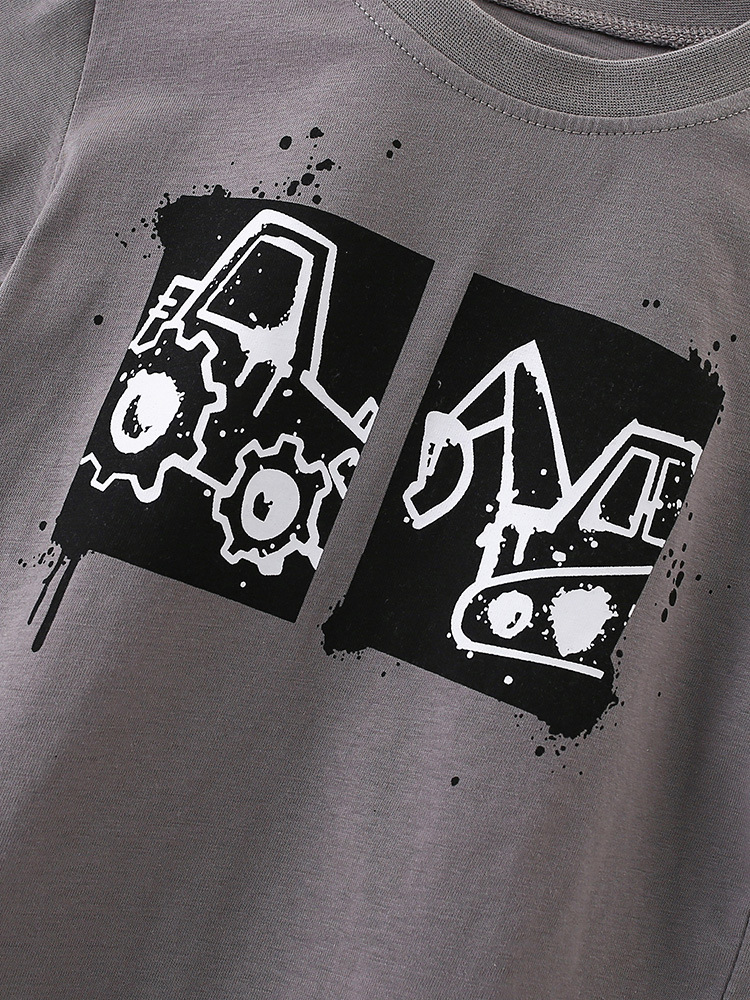 Malwee niño camiseta de verano de mangas cortas de verano nuevo estilo europeo y americano de niños de cuello redondo ropa infantil guapo chaqueta superior