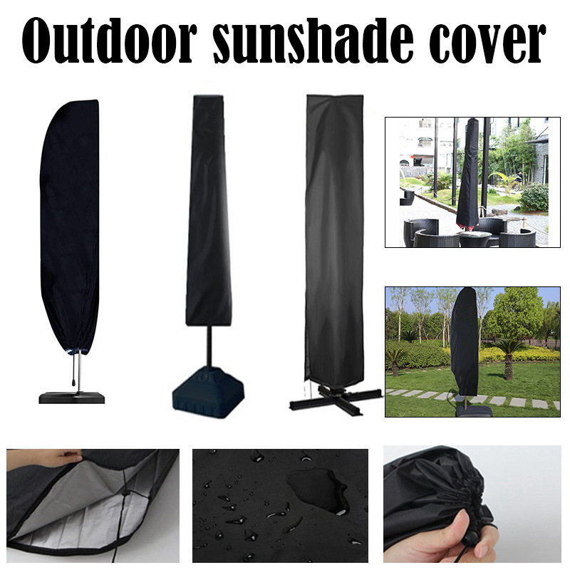 Oxford Cloth Outdoor Parasol Waterproof Cover Banana Umbrella Roman Umbrella Straight Umbrella Cover Courtyard Parasol Rainproof Cover