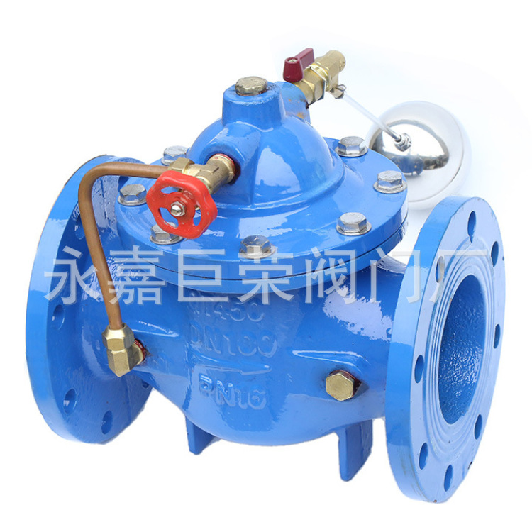 南高阀门 100X遥控浮球阀 球墨铸铁 缓闭 泄压 QT450材质