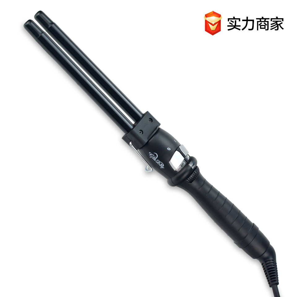 GLADAY 더블 튜브 컬링 아이언 만다린 오리울 컬링 아이언 레트로 메이크업 아티스트를위한 헤어 컬링 아이언 작은 컬링 아이언을 해치지 않습니다.