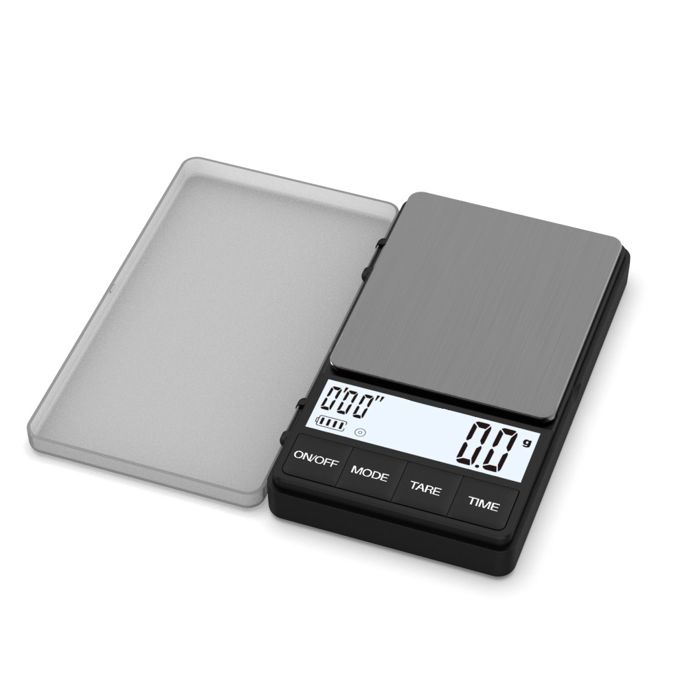 迷你手冲咖啡秤口袋小秤意式豆粉户外便携迷你称重计时厨房克秤