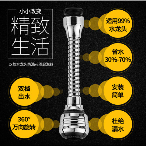 Water-saving and splash-proof shower head, extended universal head, kitchen basin, bathroom faucet, filter and bubble maker undefined