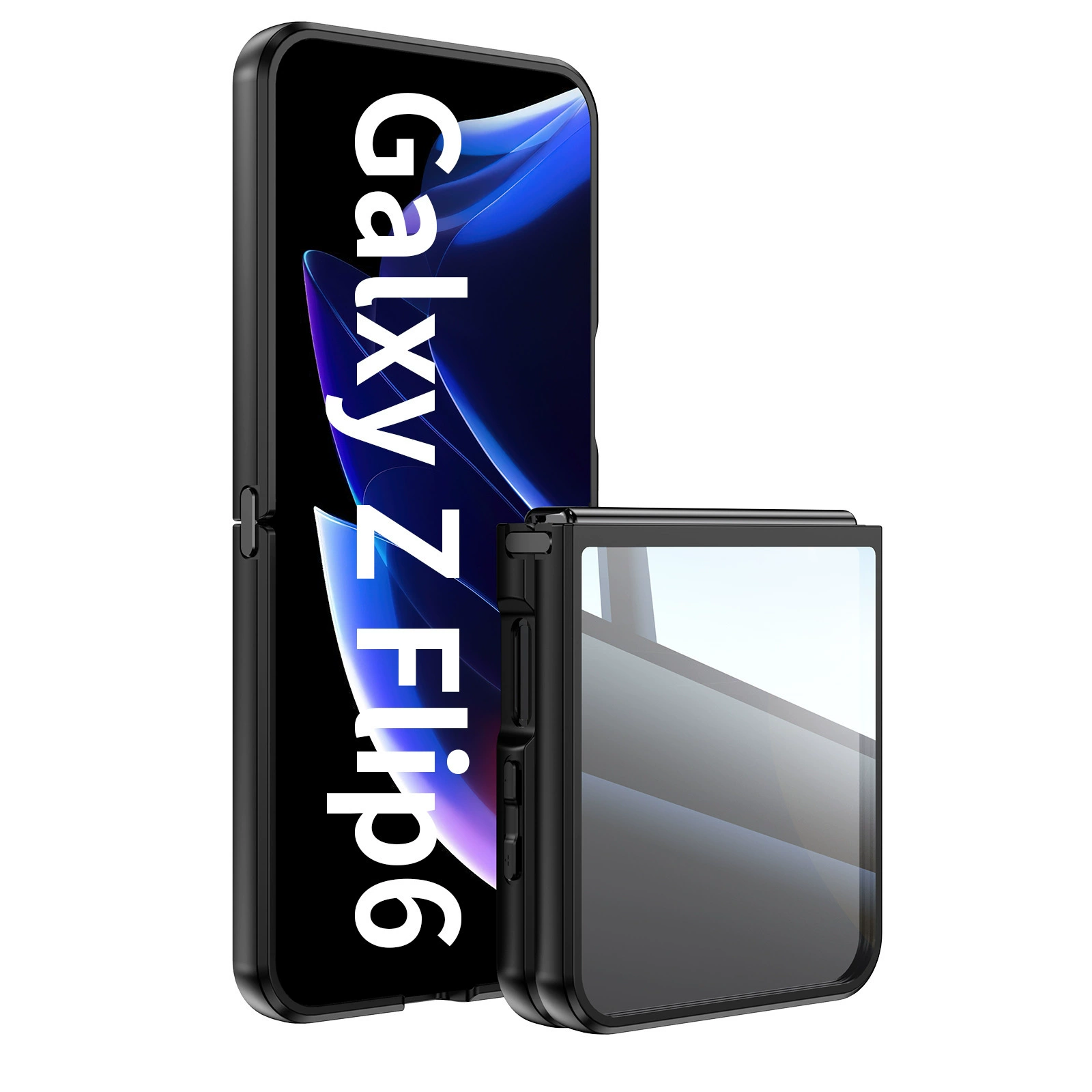 Совместимый чехол для телефона Samsung, акриловый GalaxyZFlip5, прозрачный защитный чехол, Z Flip6, защитa от падения