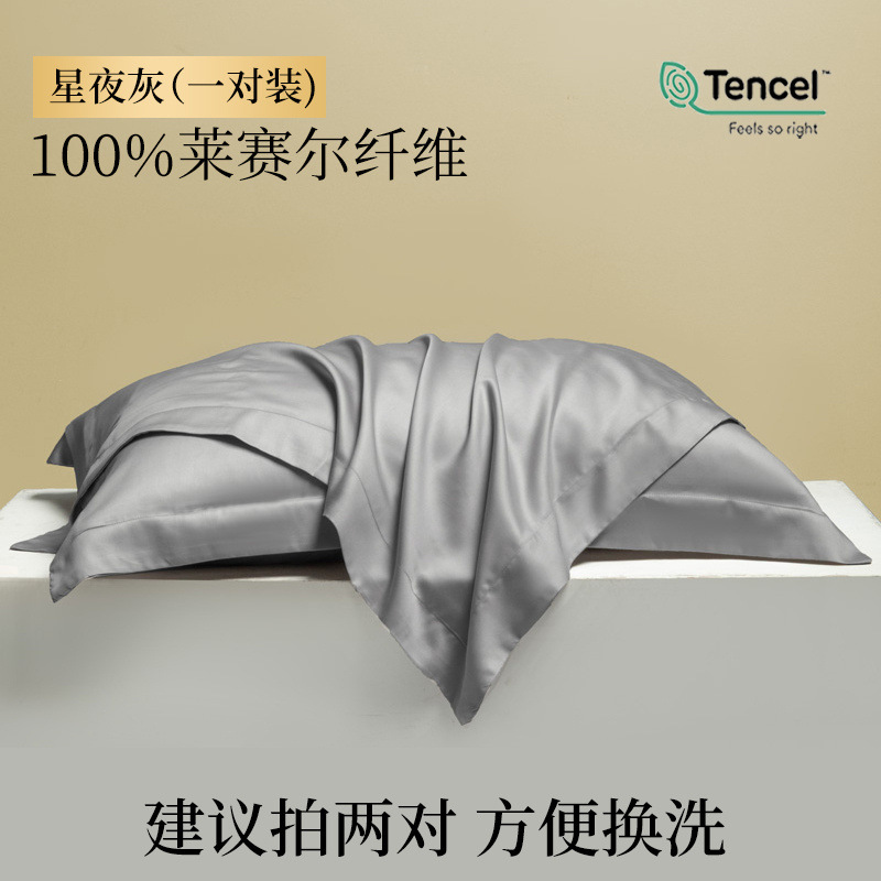 Funda de almohada de verano Tensi Funda de almohada de seda Un par de fundas de almohada de seda de hielo 48cmx74cm2024 Nuevo 2