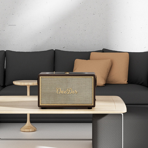 Oneder D6 wireless Bluetooth speaker portable Marshall style card audio wood grain old classic radio