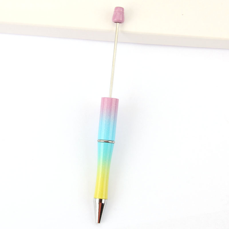 Bolígrafo de plástico con cuentas degradado color multi-funcional creativo lindo bolígrafo creativo fresco