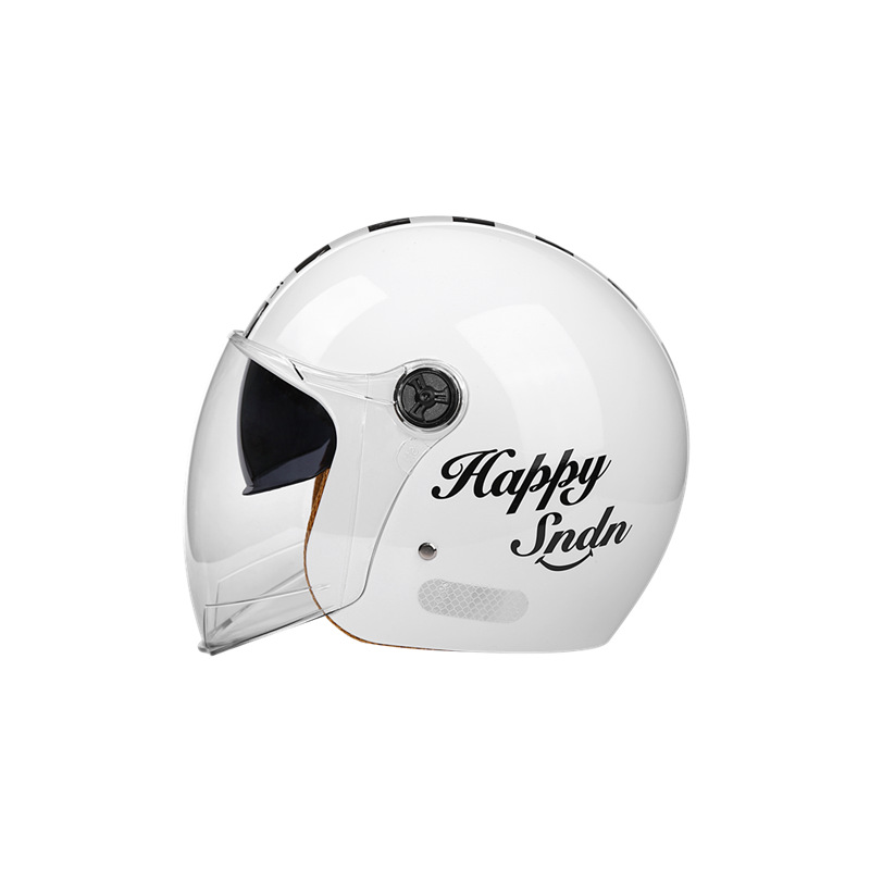 Nuevo casco de doble lente retro estándar nacional casco de motocicleta eléctrica de invierno casco de coche de batería casco de cuatro estaciones