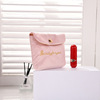 Small clutch bag, handheld cosmetic lipstick, sanitary pads, organizer bag, wipes, Korean style, with embroidery