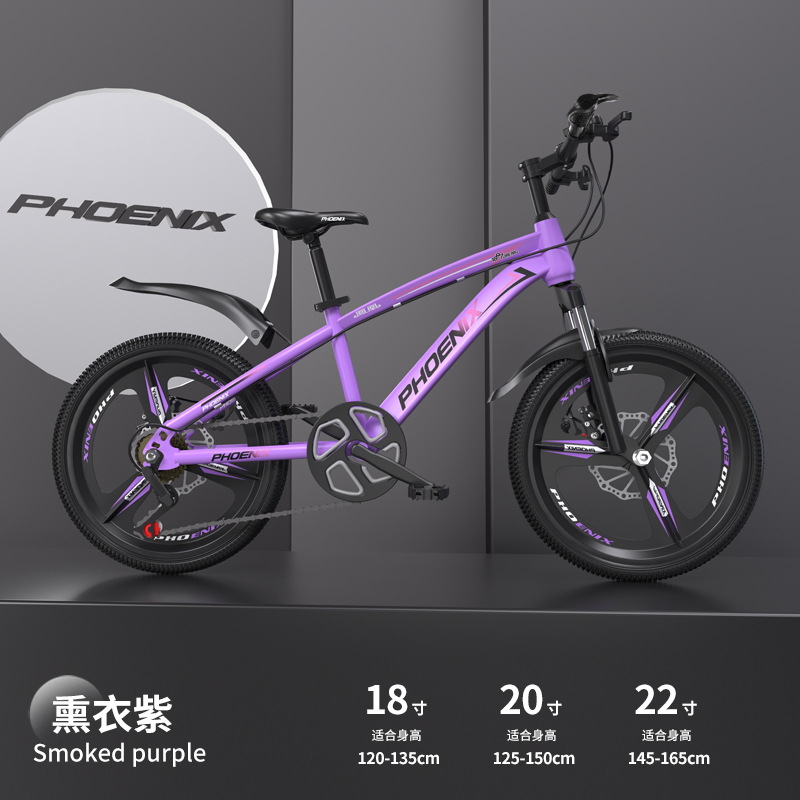 鳳凰児童マウンテンバイク学生変速減震ディスクブレーキ6-8-12歳の男の子と女の子の子供