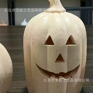 跨境爆款Handmade Terracotta Jack O' Lantern树脂南瓜灯南瓜灯|undefined